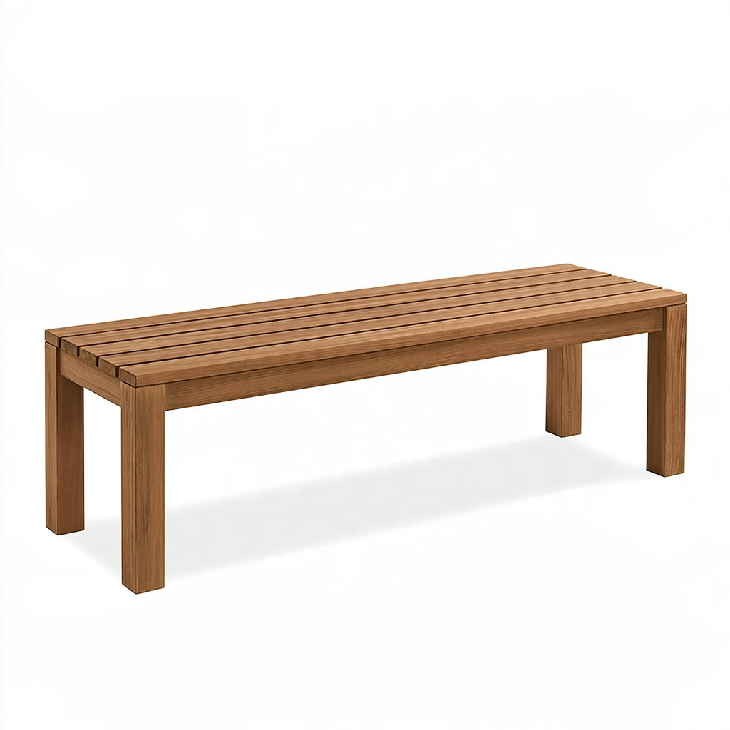 Sitzbank 120 x 40 x 45 cm Holz braun - Lattenoptik
