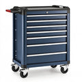 Werkzeugwagen 77 x 46 x 97 cm aus Stahl dunkelblau abschließbar mit 8 Schubladen