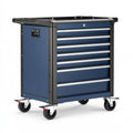 Werkzeugwagen 80 x 45 x 95 cm aus Stahl Blau mit 7 Schubladen und Rollen